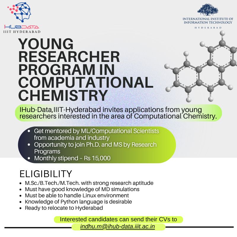 Internship in Computational Chemistry at Hyderabad