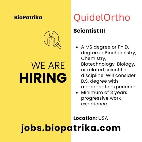 Scientist III - QuidelOrtho - USA
