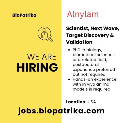 Scientist, Next Wave, Target Discovery & Validation - Alnylam Pharmaceuticals