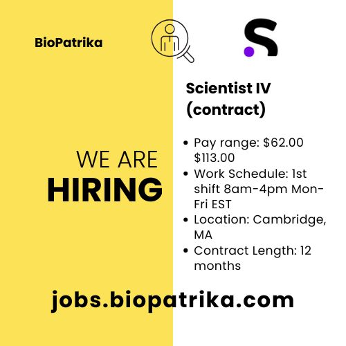 Scientist IV (contract) - Sanofi - USA