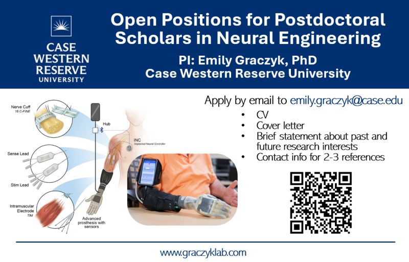 Case Western Reserve University: POSTDOCTORAL: Case School of Engineering (PD): Biomedical Engineering