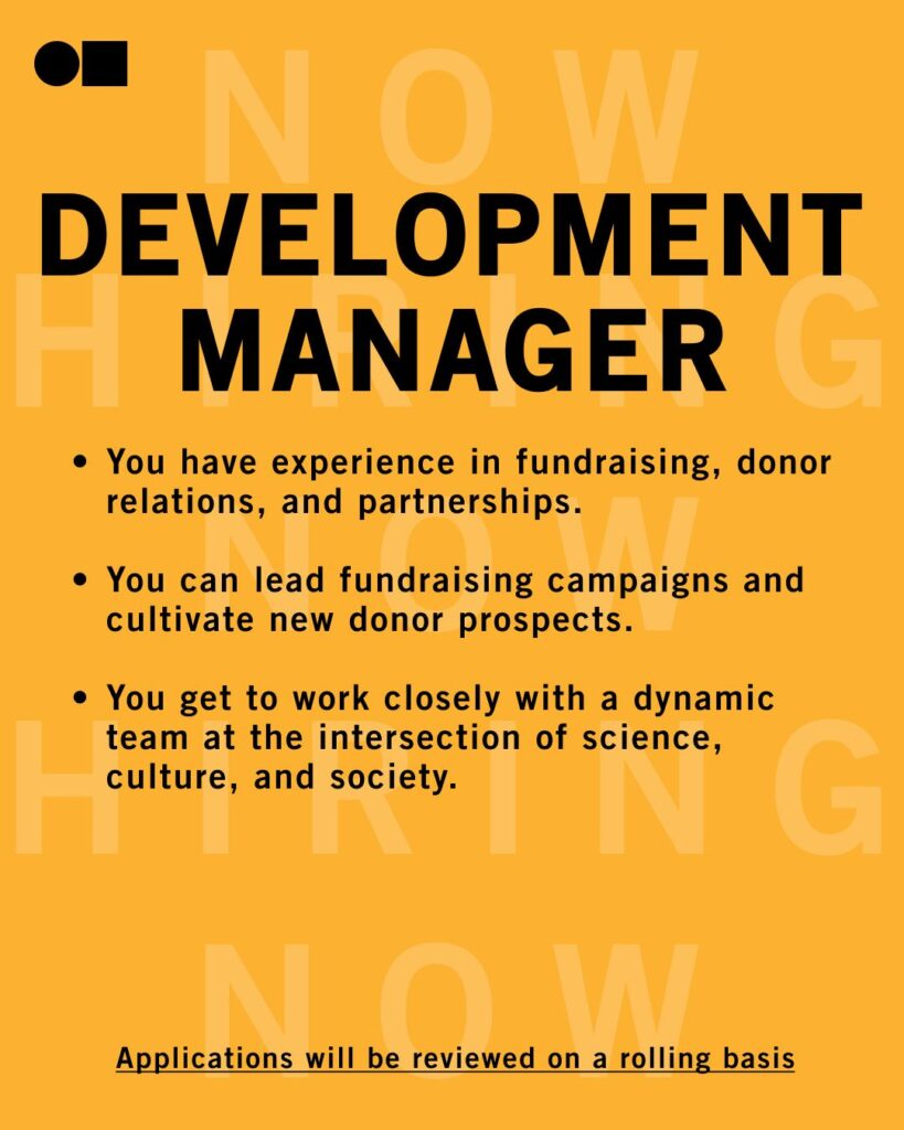 Science Gallery Bengaluru is looking for a Development Manager 