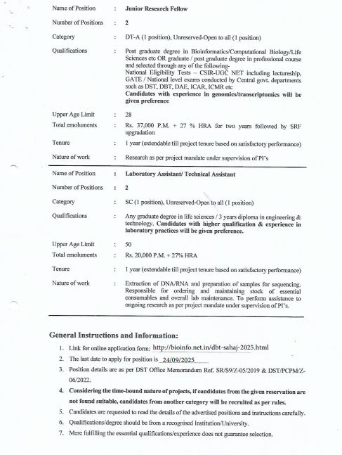 Project Scientist I, JRF, Senior Project Associate & Lab Assistant at Bioinformatics Centre - Pune
