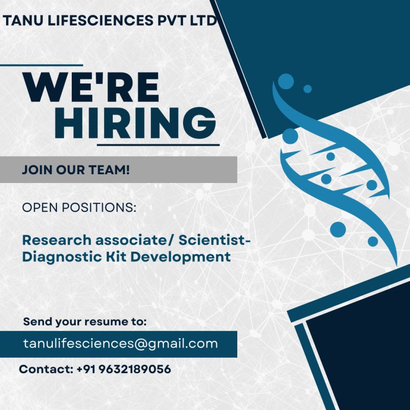 Research Associate / Scientist – Diagnostic Kit Development - Bangalore