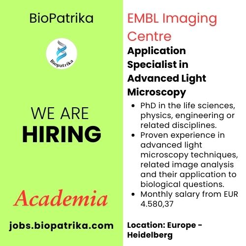 Application Specialist in Advanced Light Microscopy – EMBL Imaging Centre