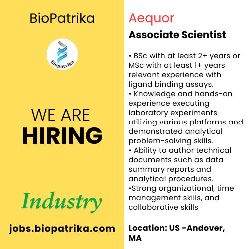 Associate Scientist - Aequor - USA