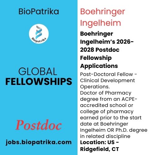 Boehringer Ingelheim’s 2026-2028 Postdoc Fellowship Applications
