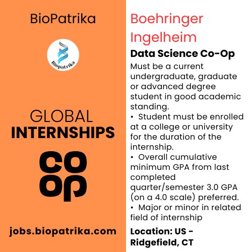 Data Science Co-Op - Boehringer Ingelheim - USA