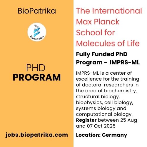 Fully Funded PhD Program - IMPRS-ML - Germany