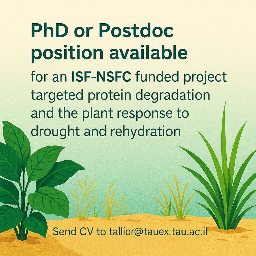 Hiring PhD student or Postdoc - Plant Sciences - Tel Aviv University - Israel
