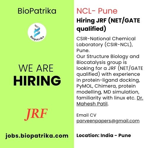 Hiring JRF (NETGATE qualified) - NCL- Pune