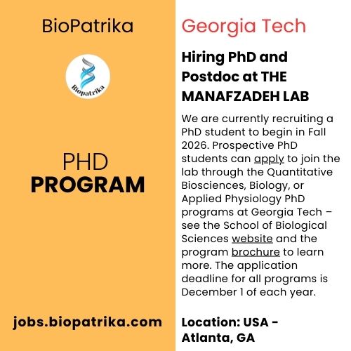 Hiring PhD and Postdoc at Georgia Tech - USA