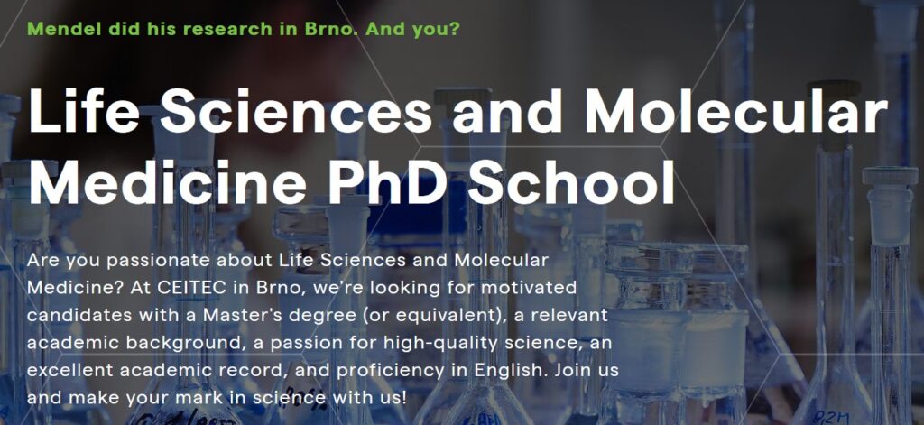 Life Sciences and Molecular Medicine PhD School - CEITEC - BRNO