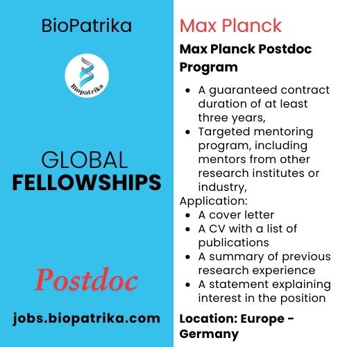 Max Planck Postdoc Program - Germany