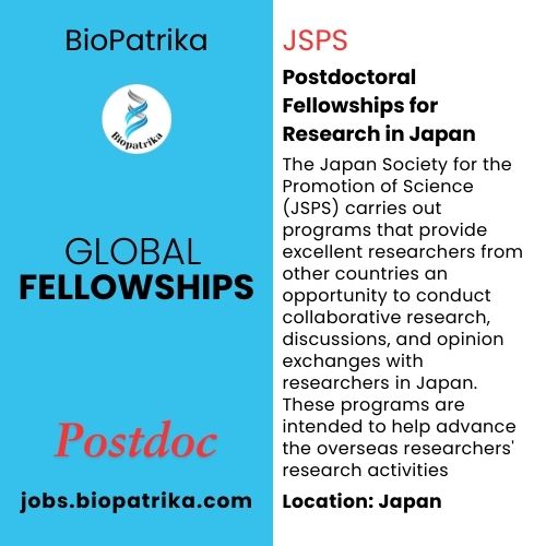 Postdoctoral Fellowships for Research in Japan