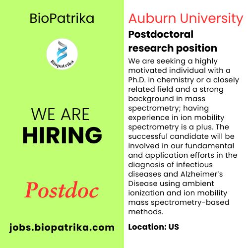 Postdoctoral research position - Auburn University