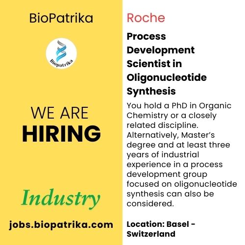 Process Development Scientist in Oligonucleotide Synthesis - Roche - Basel - Switzerland