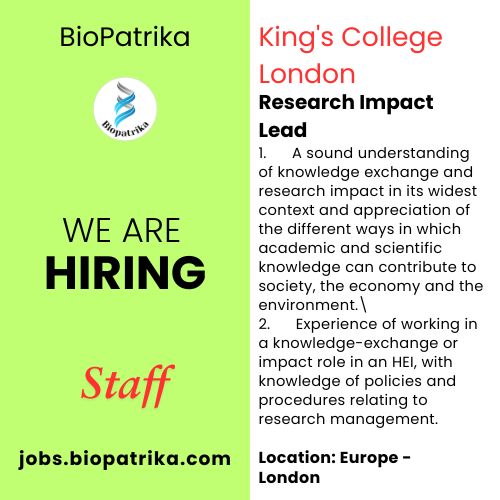 Research Impact Lead - King's College London