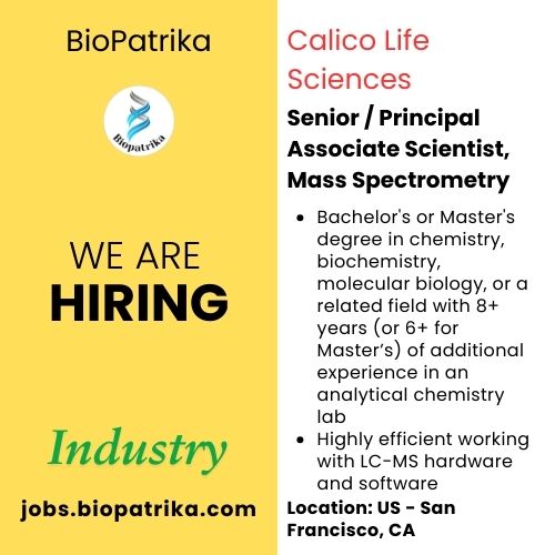 Senior Principal Associate Scientist, Mass Spectrometry - USA