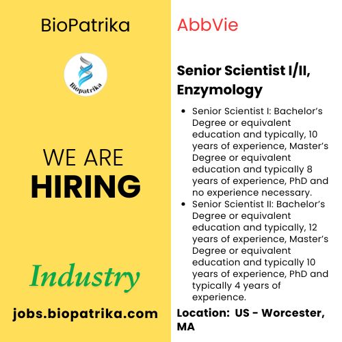 Senior Scientist III, Enzymology - AbbVie - USA