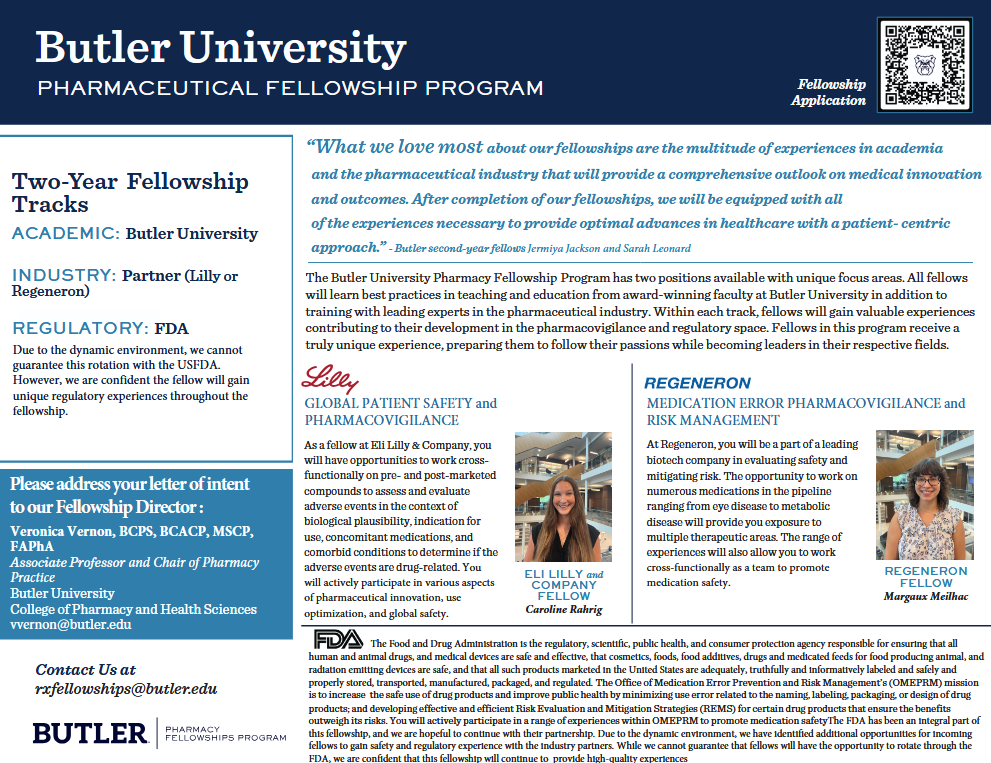 Butler University Pharmaceutical Fellowship Program