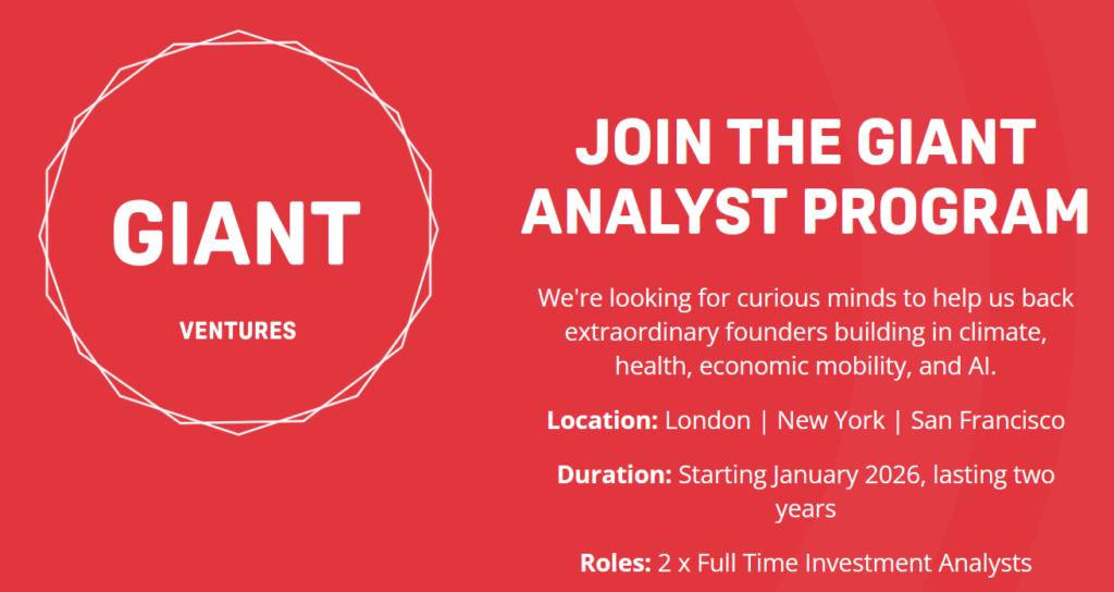 Giant Ventures Analyst Program