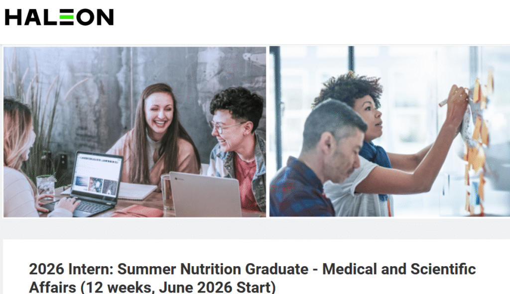2026 Intern: Summer Nutrition Graduate - Medical and Scientific Affairs (12 weeks, June 2026 Start)