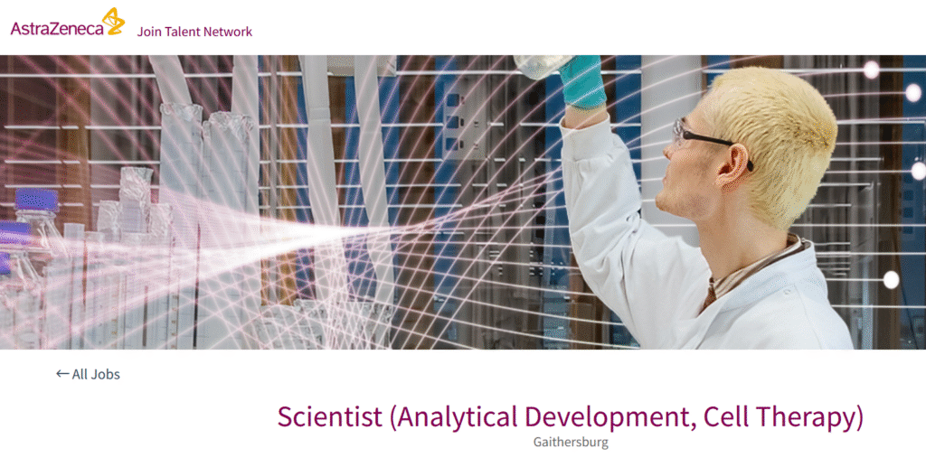 Scientist (Analytical Development, Cell Therapy) - AstraZeneca - USA