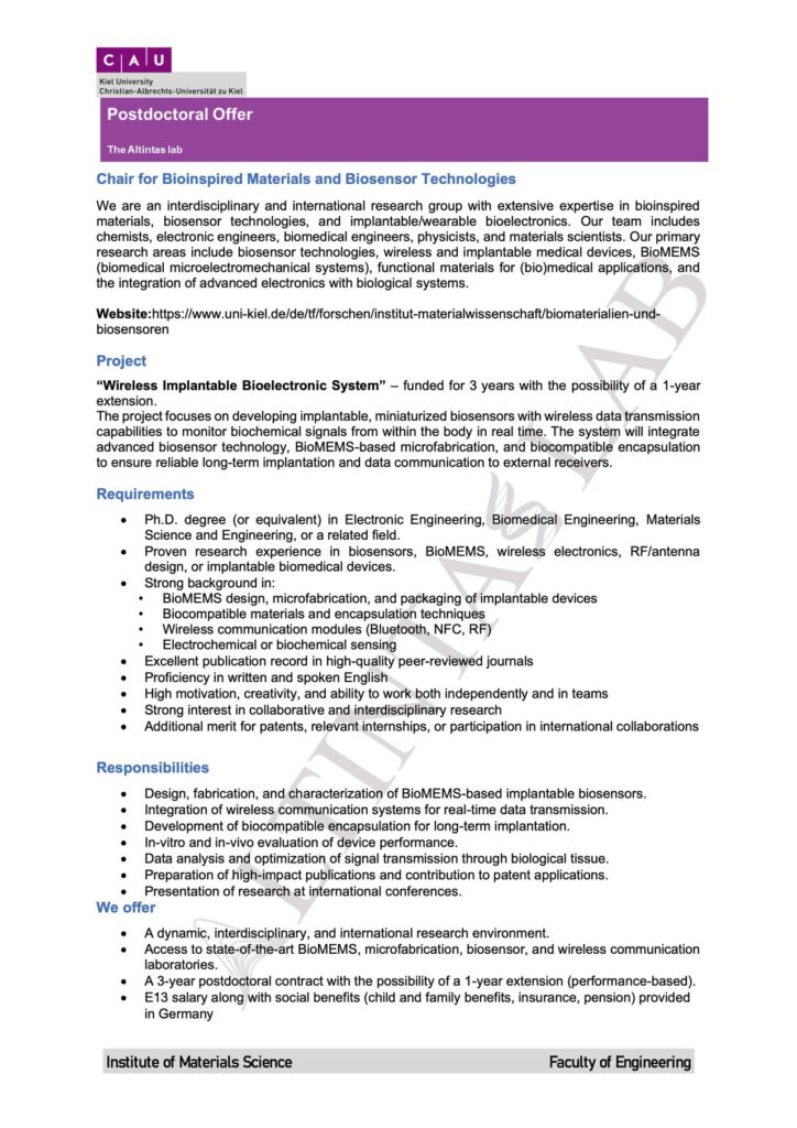 Postdoctoral Researcher - Kiel University