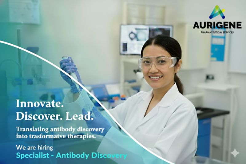 Aurigene hiring a Specialist - Antibody Discovery