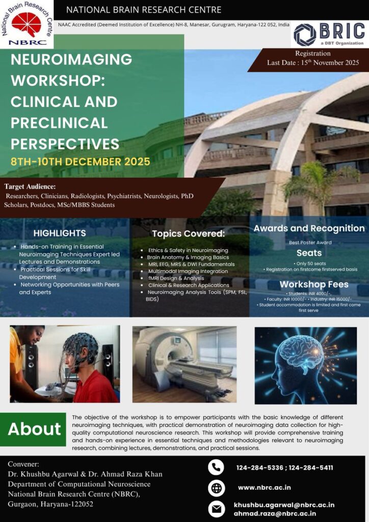Neuroimaging Workshop: Clinical & Preclinical Perspectives 2025