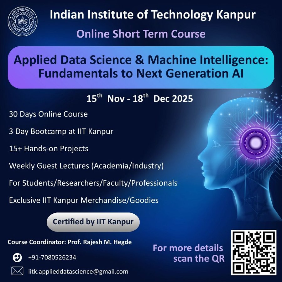 Course: Applied Data Science & Machine Intelligence: Fundamentals to Next Generation AI