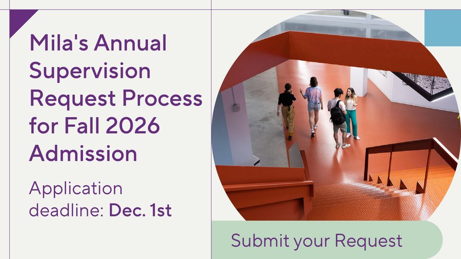 MSc and PhD applications for Fall 2026 - MILA
