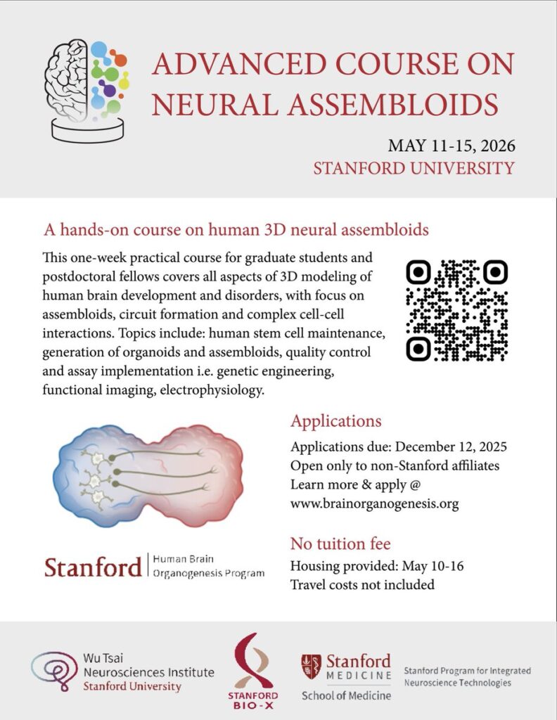 Advanced Course on Neural Assembloids - Stanford University
