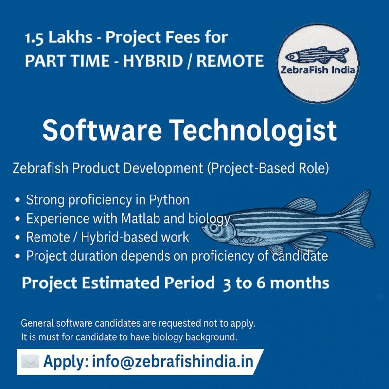 Software Technologist – Zebrafish Product Development