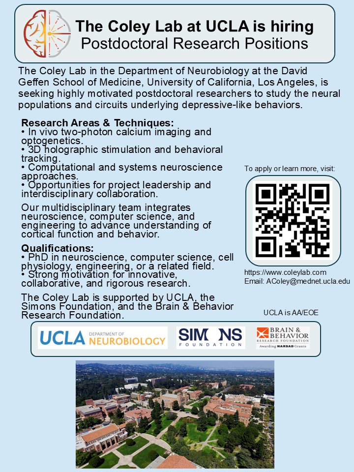 The Coley Lab at UCLA is hiring postdocs