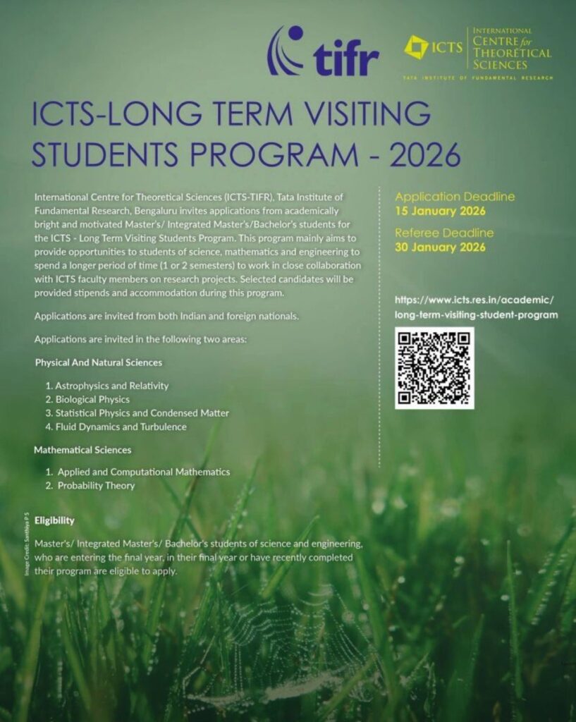 ICTS - TIFR long term visiting students program