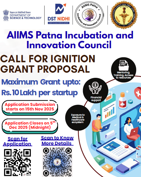 1st Call for Proposals for the Ignition Grant - APIIC at AIIMS Patna