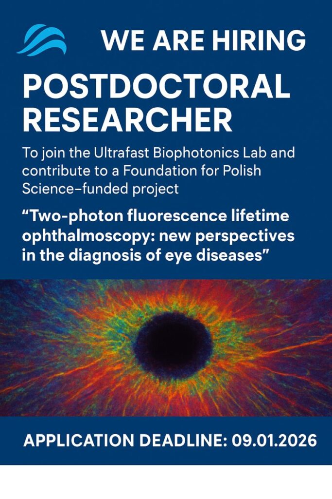 Hiring a Postdoctoral Researcher - Ultrafast Biophotonics Lab - Poland