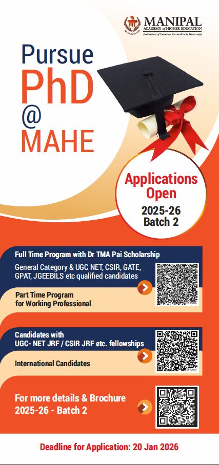 PhD at Manipal Academy of Higher Education (MAHE)