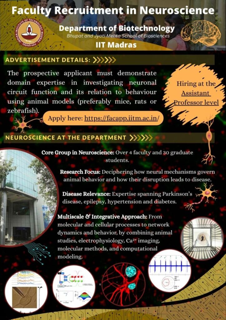 Faculty Recruitment in Neuroscience - IIT Madras