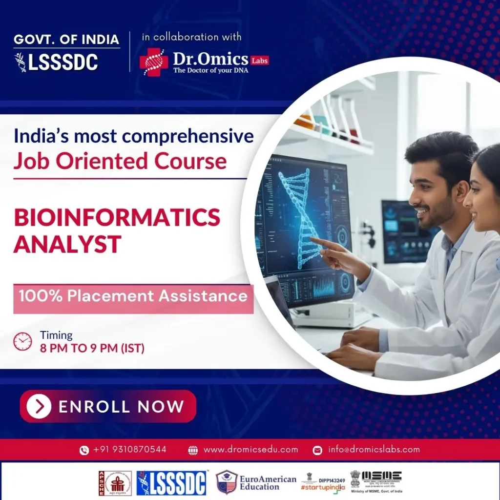 Bioinformatics Analyst Course - LSSSDC-Govt of India certified