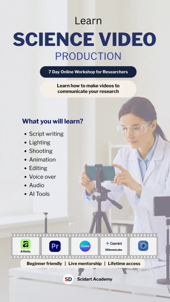 Science Video Production Online Workshop by Scidart Academy