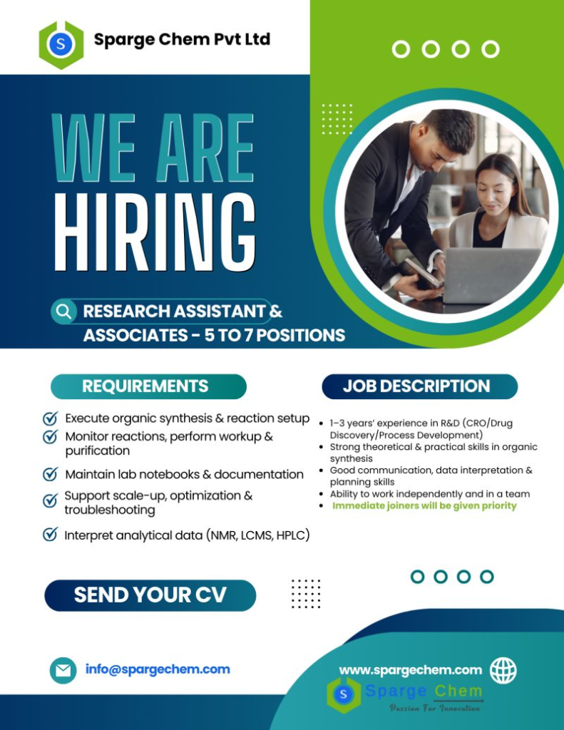 Hiring! – Research Assistant / Research Associate (R&D) - Pune