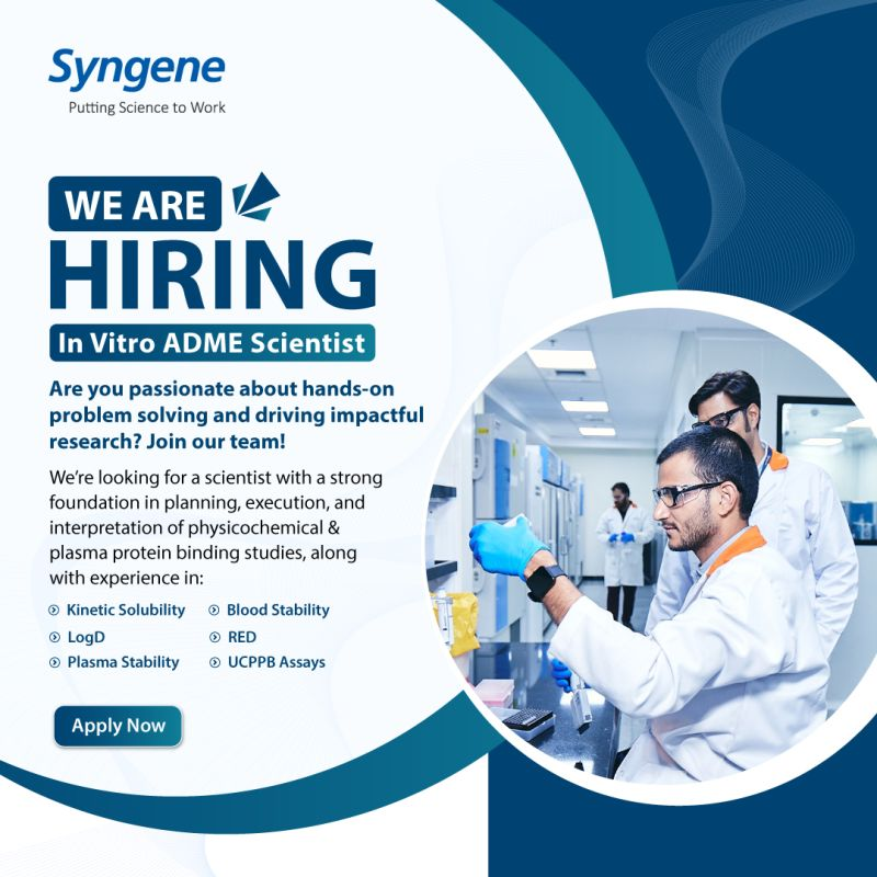 Invitro ADME Scientist - Syngene - Bangalore