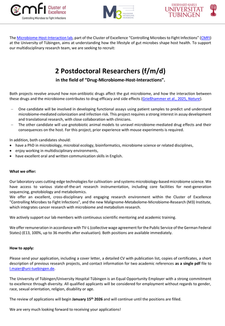 hiring – Postdoctoral Researchers - Germany