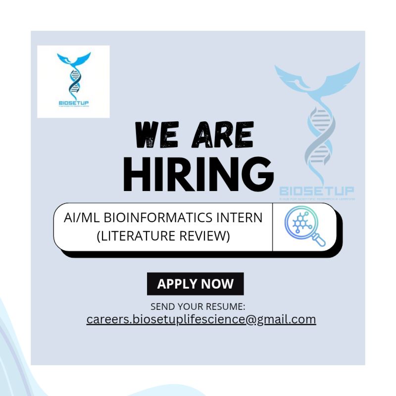 Hiring: AI/ML Research Intern (Bioinformatics)