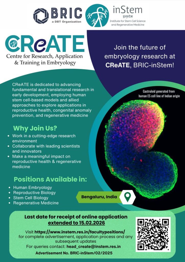 BRIC-inStem Recruitment - Bangalore