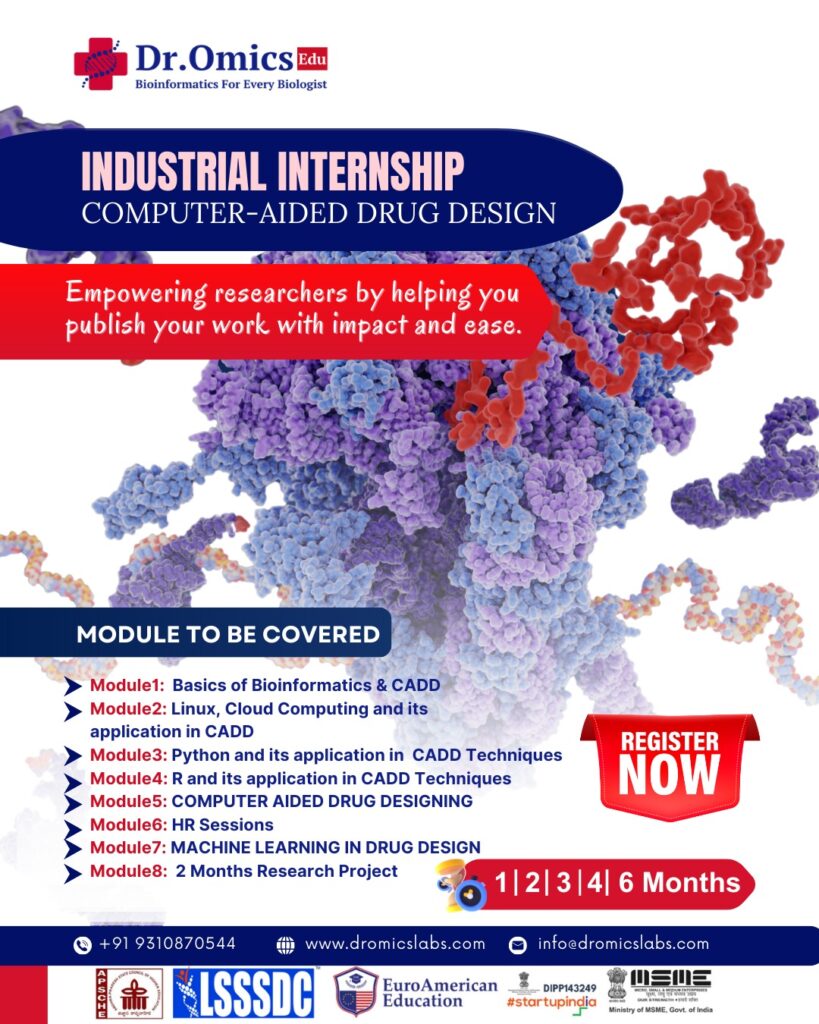 Computer-Aided Drug Designing (CADD) Internship  1–6 Months - Enroll Today