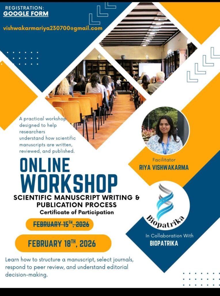 Manuscript Writing & Publication workshop β Online